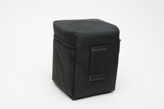 Sigma padded lens case ~5" tall, 4" square, very clean (Black)