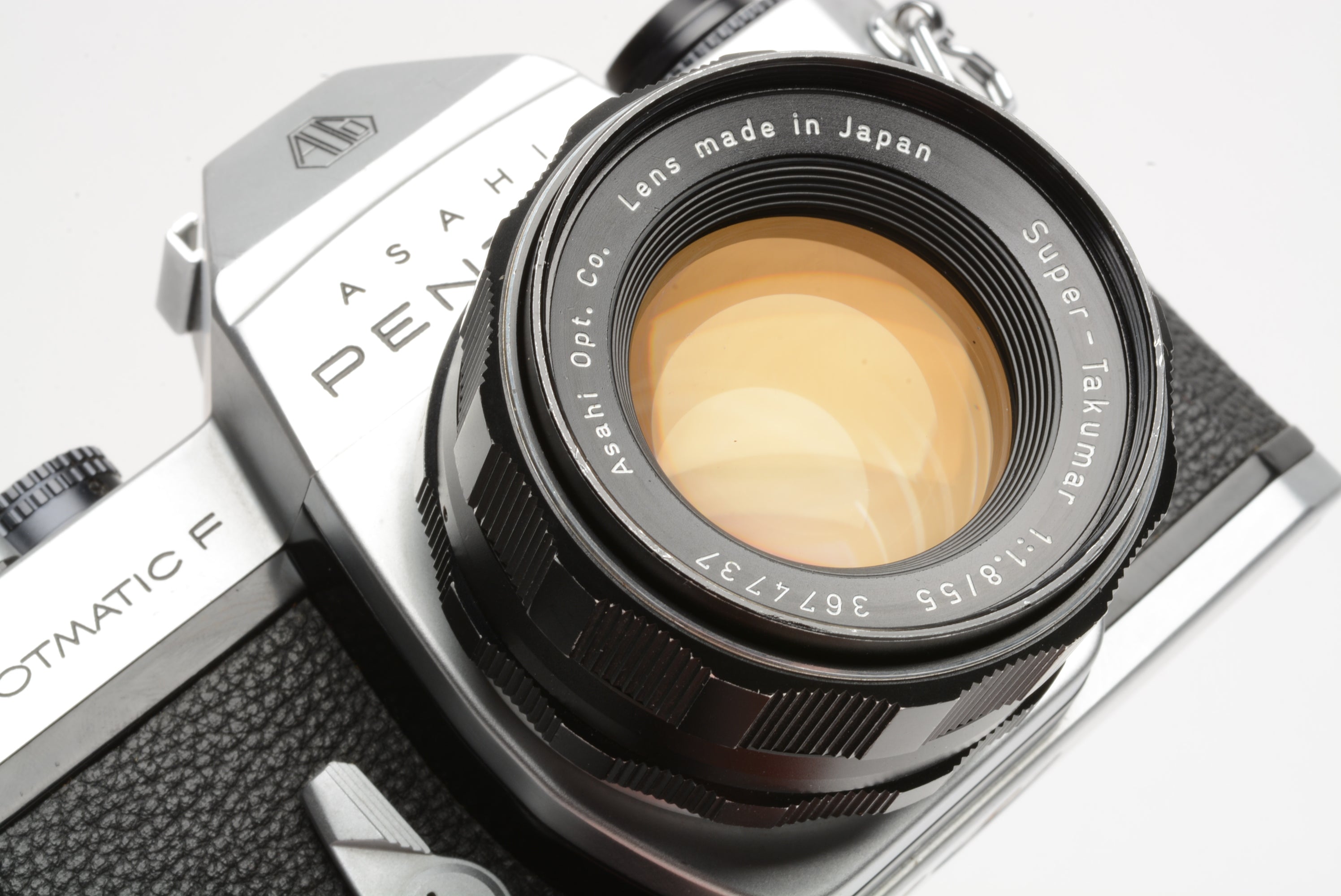 Pentax Spotmatic F SP F Chrome Body w/S. Takumar 55mm F1.8 lens, new seals,  Nice!