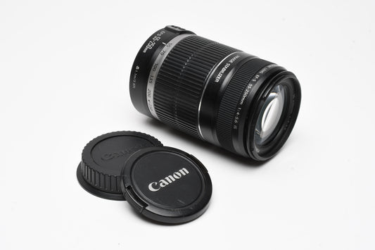 Canon EF-S 55-250mm f4-5.6 IS Zoom lens, w/Caps
