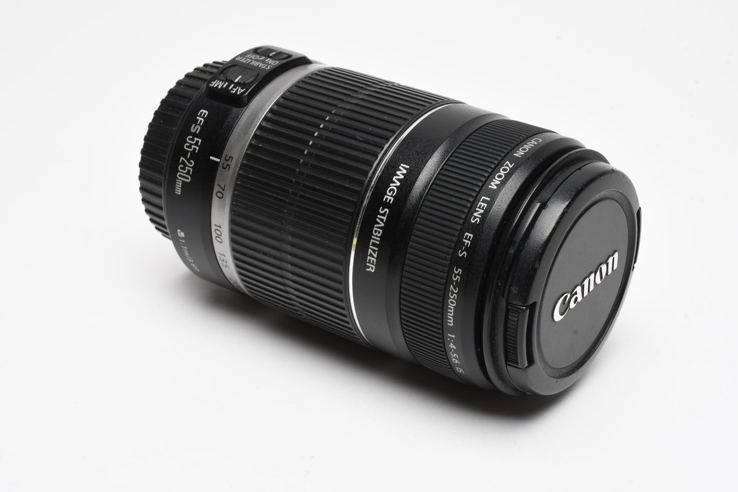 Canon EF-S 55-250mm f4-5.6 IS Zoom lens, w/Caps