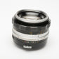 Nikon Nikkor-S 50mm F1.4 Prime lens, Non-AI Mount, UV+HN-5 metal lens hood