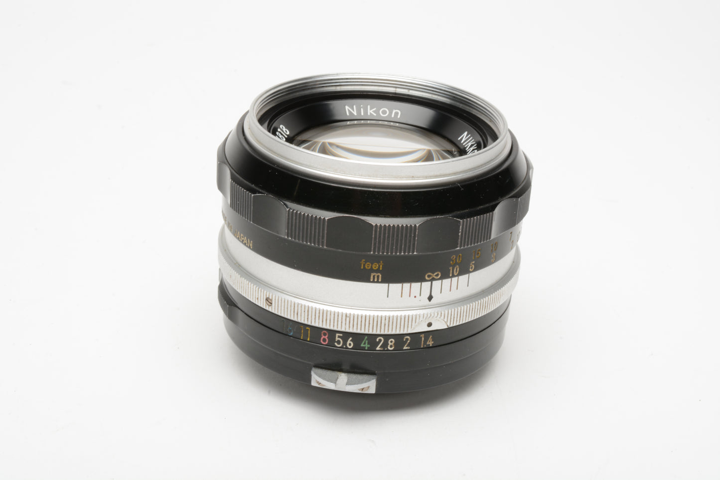 Nikon Nikkor-S 50mm F1.4 Prime lens, Non-AI Mount, UV+HN-5 metal lens hood