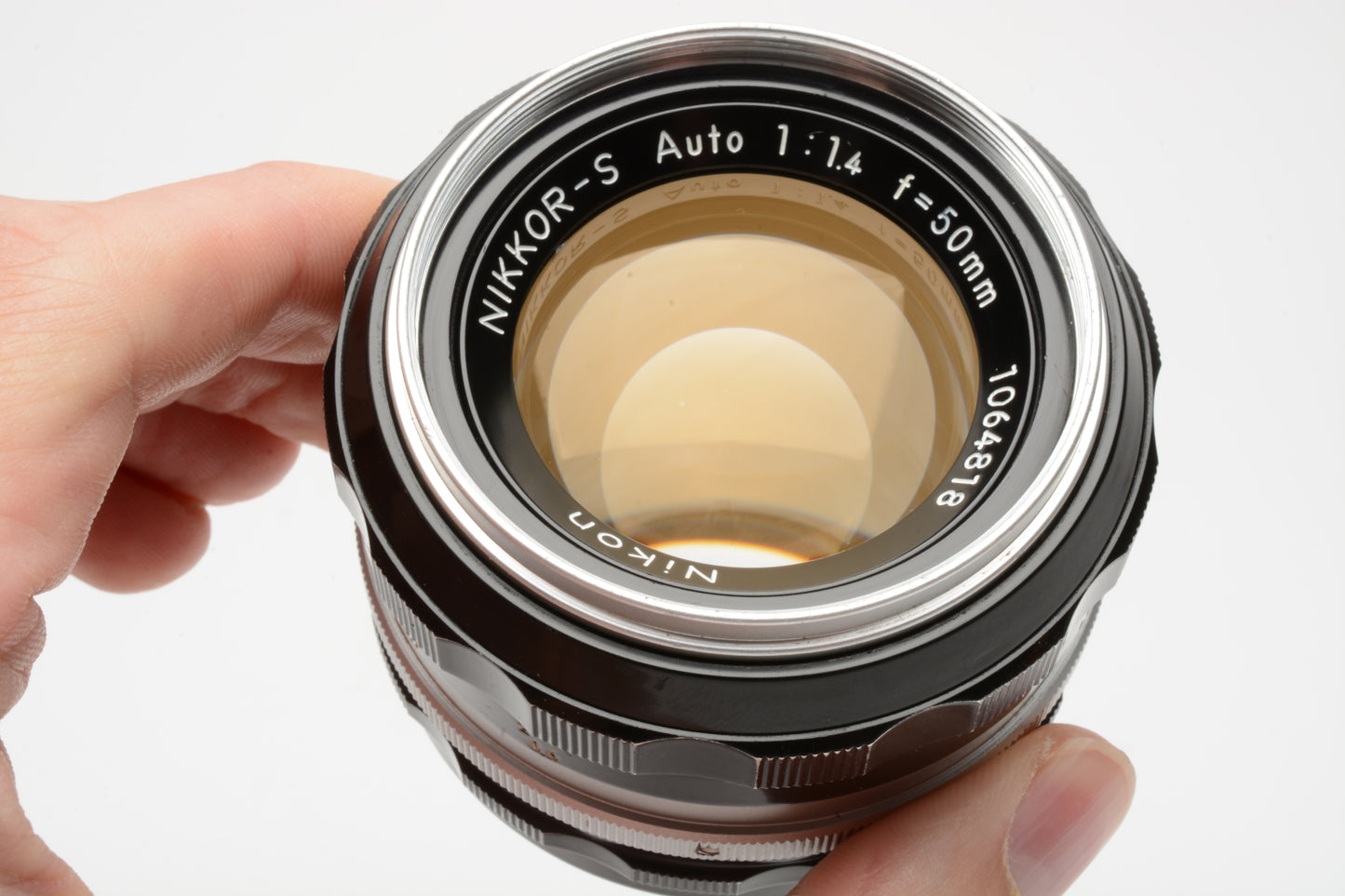 Nikon Nikkor-S 50mm F1.4 Prime lens, Non-AI Mount, UV+HN-5 metal lens hood