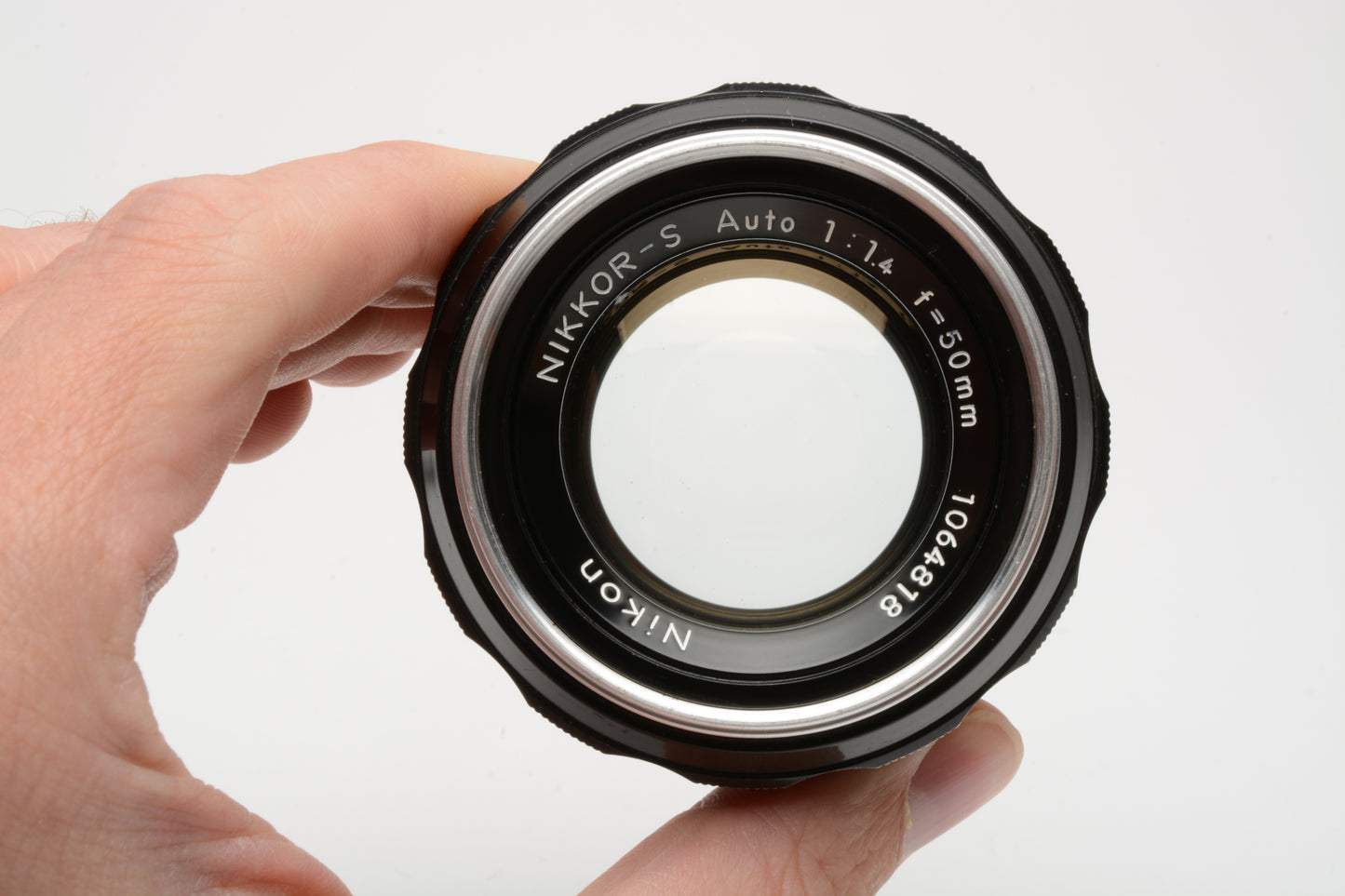 Nikon Nikkor-S 50mm F1.4 Prime lens, Non-AI Mount, UV+HN-5 metal lens hood