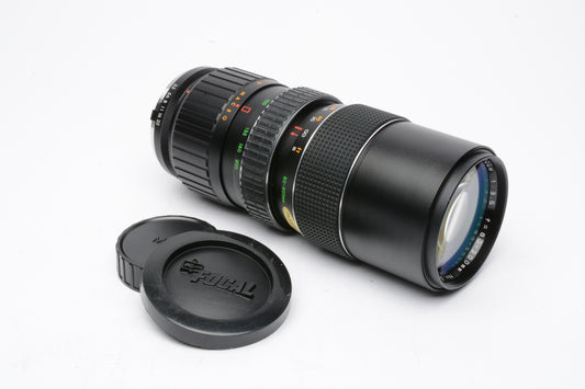 Focal MC 80-200mm f3.5 zoom lens, caps, Minolta MD mount