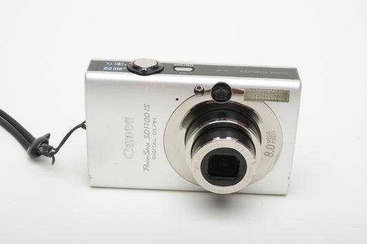 Canon PowerShot SD1100 IS Digital Point&Shoot 8MP camera (Silver) 2batts, charger, Nice! (Copy)