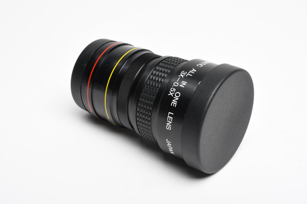 Bower all in one 3X - .5X Systematic Auxiliary Lens 43mm screw on w/37mm adapter