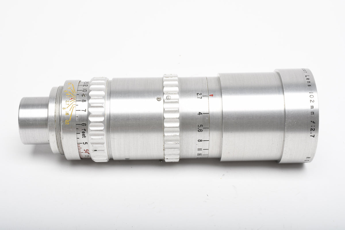 Kodak Cine Ektar 102mm f2.7 Cine Lens Type S Mount, Caps, Bargain