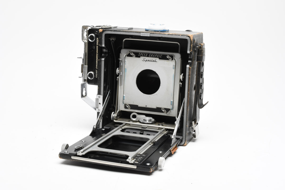 Graflex Speed Graphic 4x5 camera w/Lens board, Tested, Good!