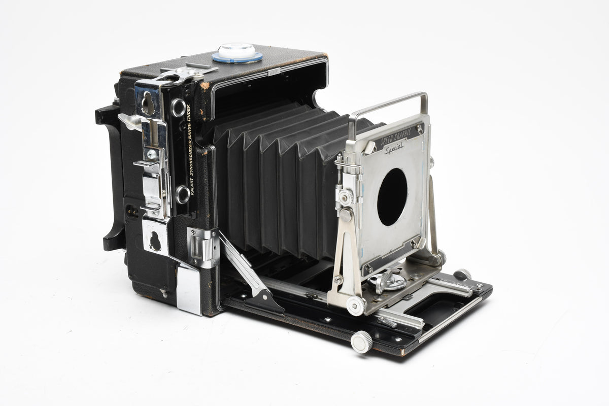 Graflex Speed Graphic 4x5 camera w/Lens board, Tested, Good!