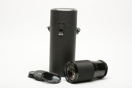 Vivitar 70-210mm Series 1 f3.5 VMC macro zoom lens, Pentax PK mount, Pola+case