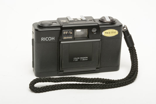 Ricoh FF-1s 35mm Point&Shoot camera, fully tested, works great + strap