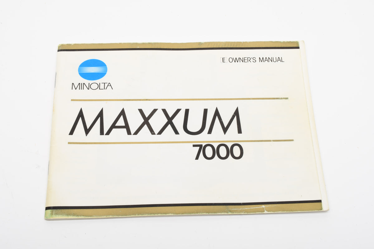 Minolta Maxxum 7000 Instructions manual, Good, Complete