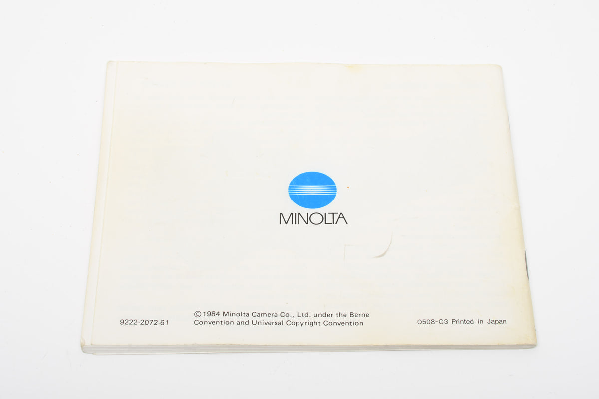 Minolta Maxxum 7000 Instructions manual, Good, Complete
