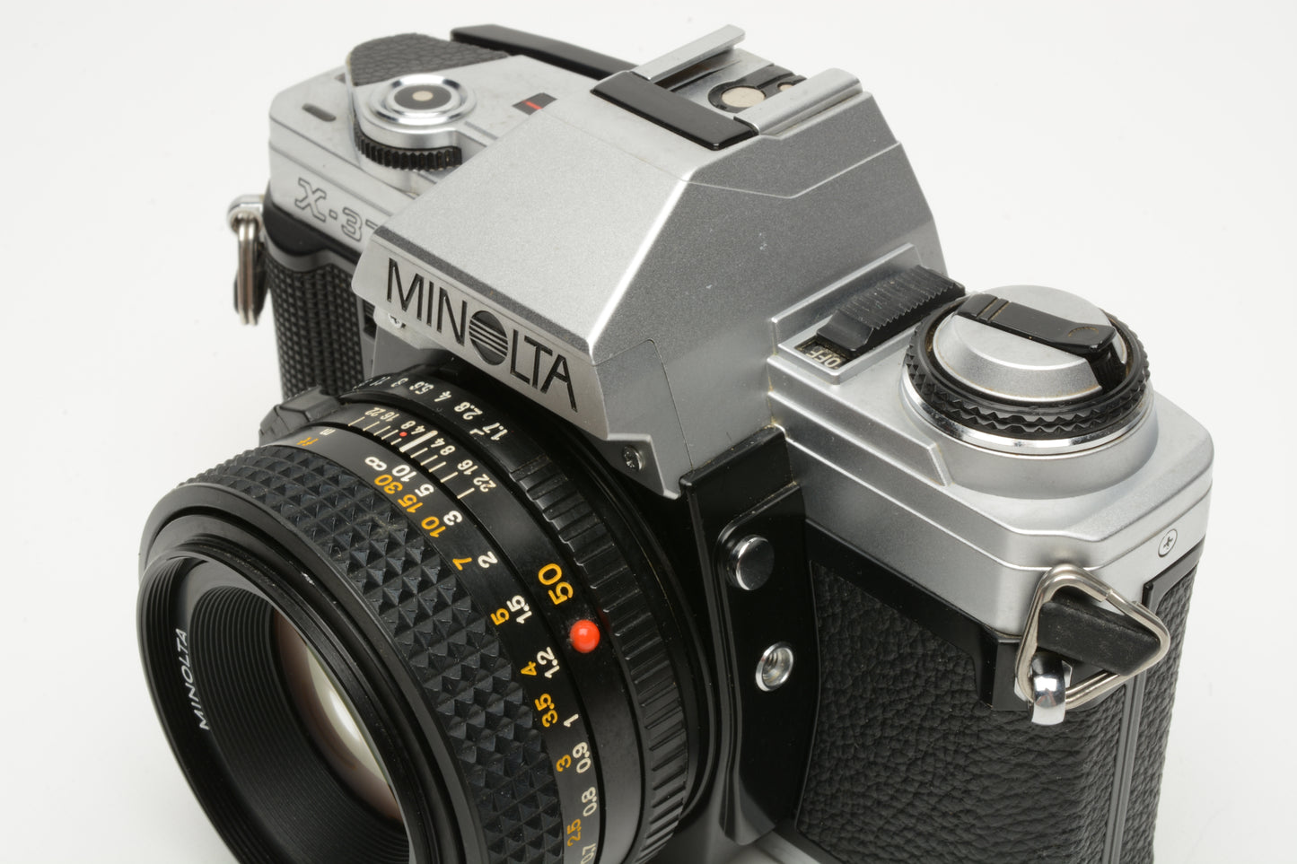 Minolta X-370 35mm SLR w/50mm f1.7 Prime lens, New seals, CR, Great!