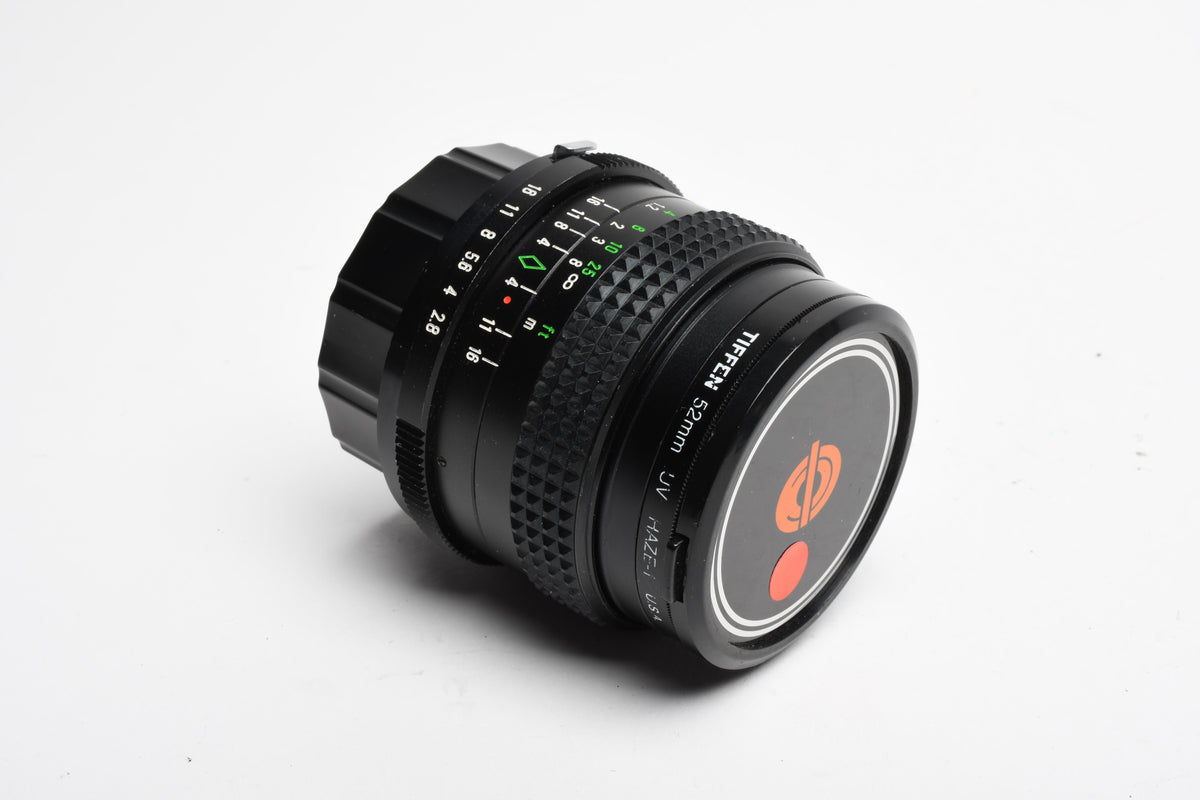Magnum MC Auto CCT 28mm F2.8 Wide Angle Lens for Pentax PK Mount w/Caps and UV Filter, Nice!