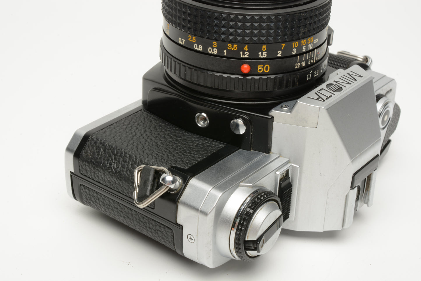 Minolta X-370 35mm SLR w/50mm f1.7 Prime lens, New seals, CR, Great!