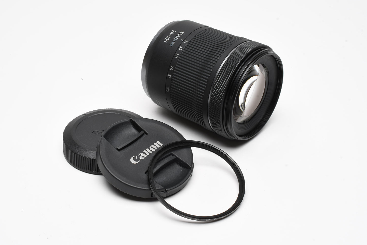Canon RF 24-105mm f4-7.1 IS STM zoom lens +DHD UV, Mint-, USA