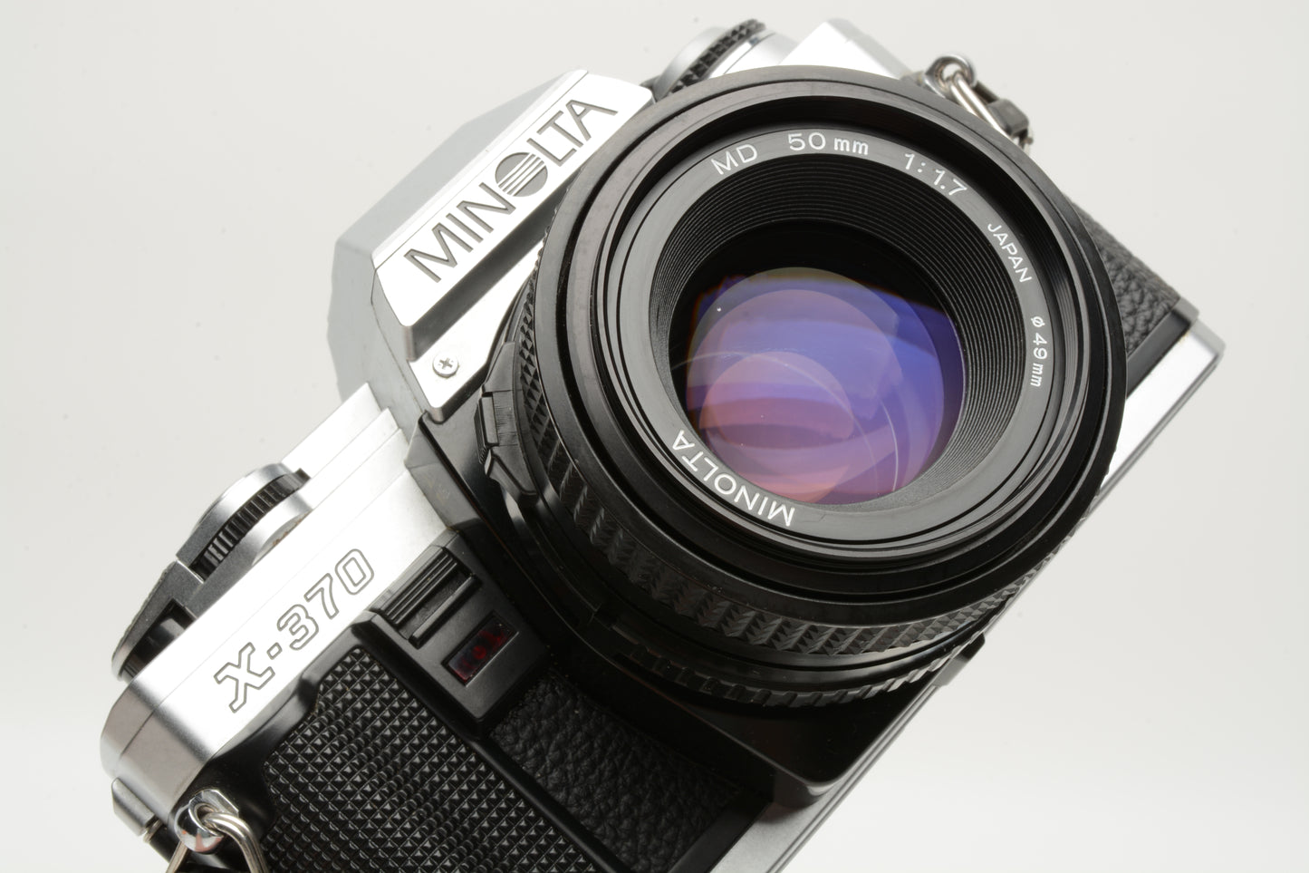 Minolta X-370 35mm SLR w/50mm f1.7 Prime lens, New seals, CR, Great!