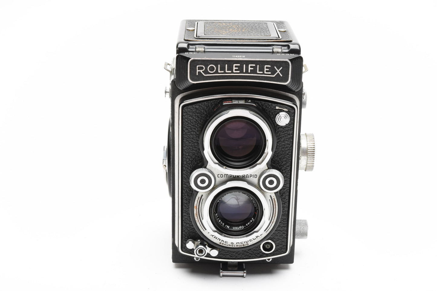 Rolleiflex 3.5 TLR camera w/Tessar 75mm f3.5 lens, Cap+Case, Great!