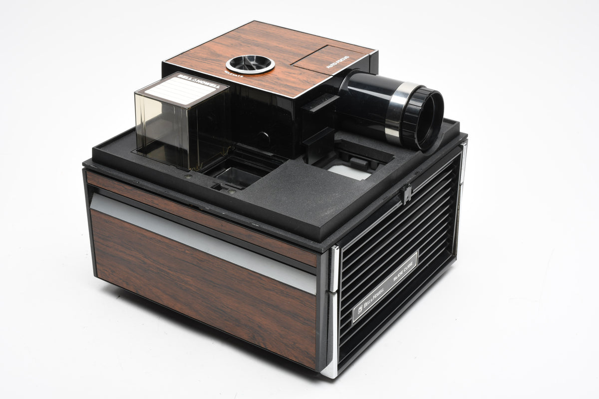 Bell & Howell Slide Cube Projector Model 991B Tested, Works, w/Cube+Remote