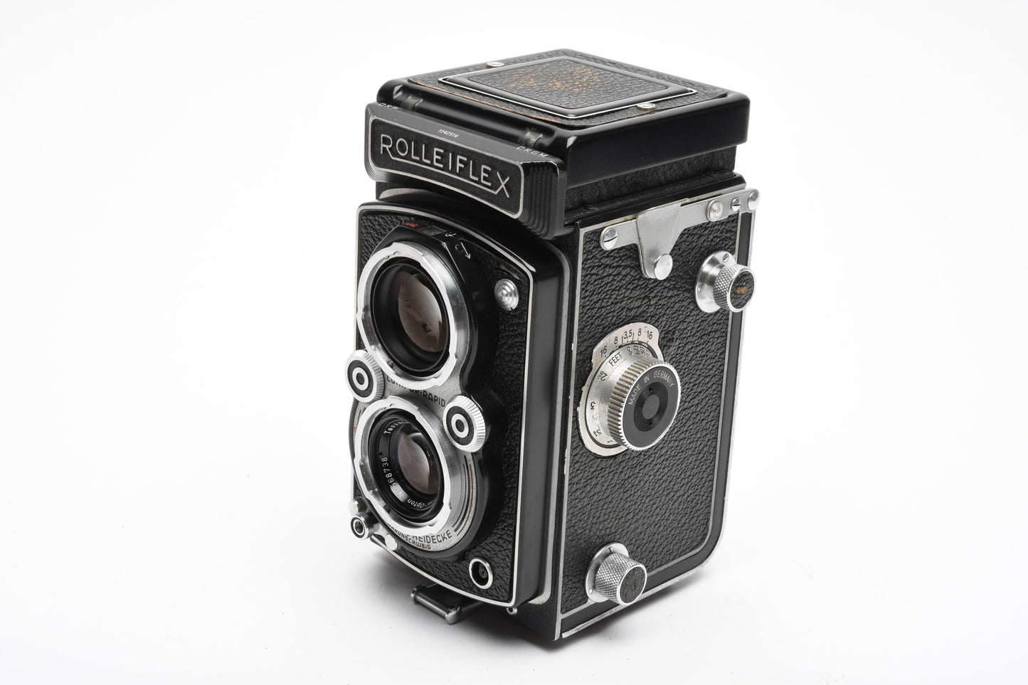 Rolleiflex 3.5 TLR camera w/Tessar 75mm f3.5 lens, Cap+Case, Great!