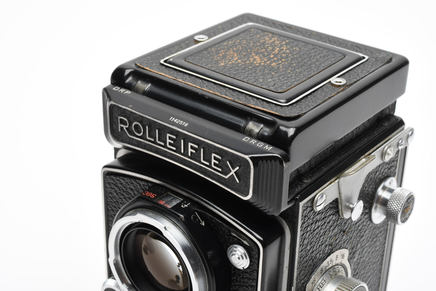 Rolleiflex 3.5 TLR camera w/Tessar 75mm f3.5 lens, Cap+Case, Great!