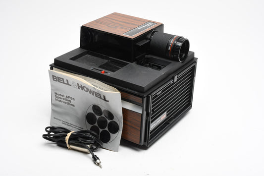 Bell & Howell Slide Cube Projector Model AF66 Tested, Works, w/Remote