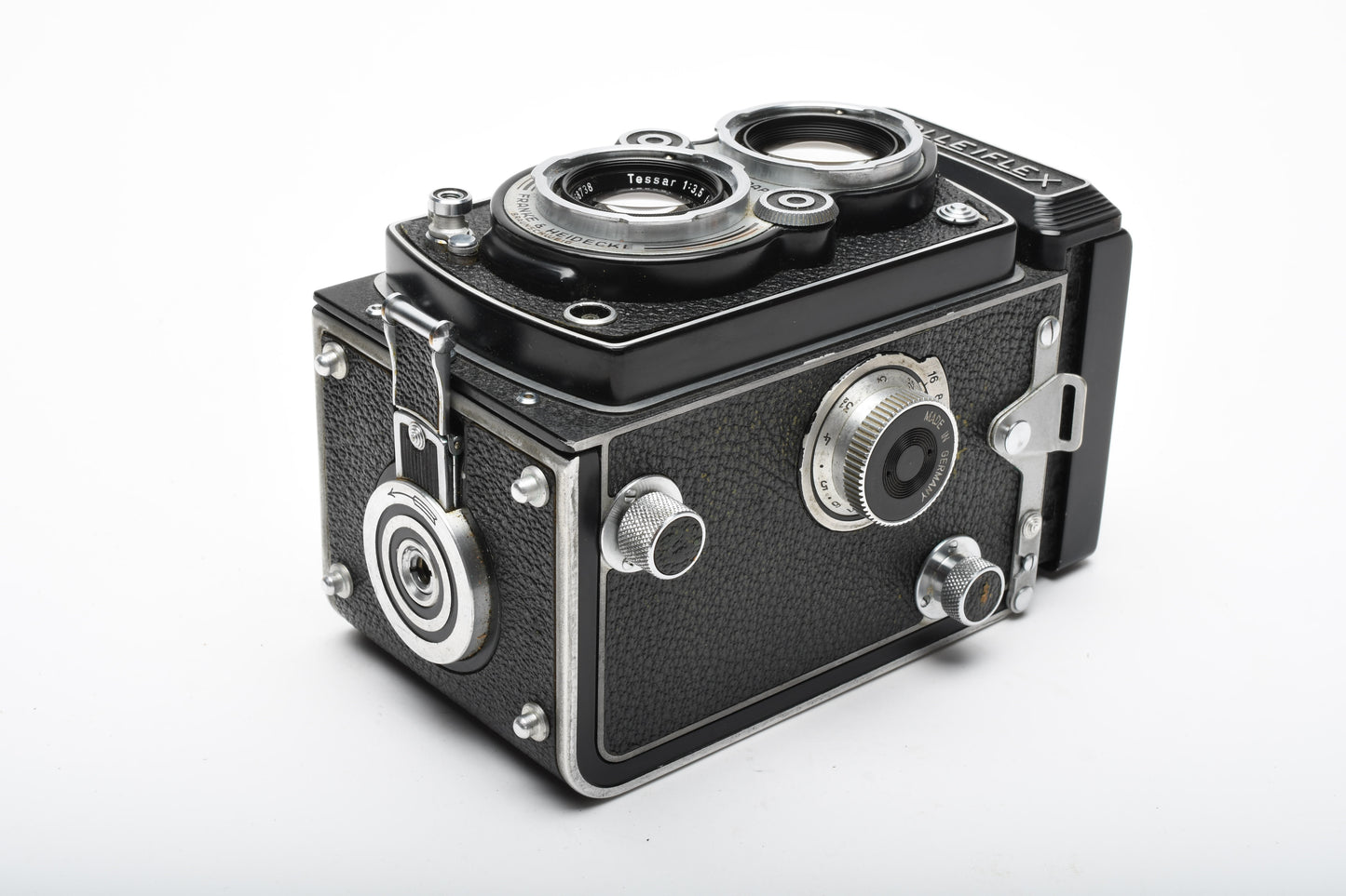 Rolleiflex 3.5 TLR camera w/Tessar 75mm f3.5 lens, Cap+Case, Great!