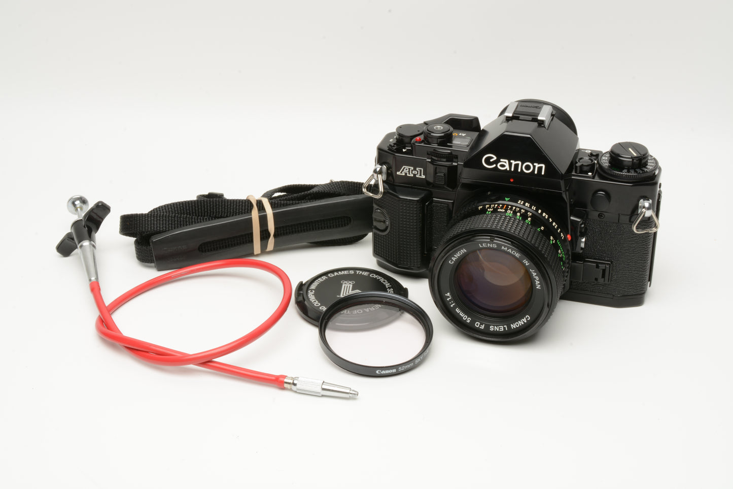 Canon A-1 A1 35mm SLR w/50mm F1.4 FD lens, new seals, Mint- WOW!