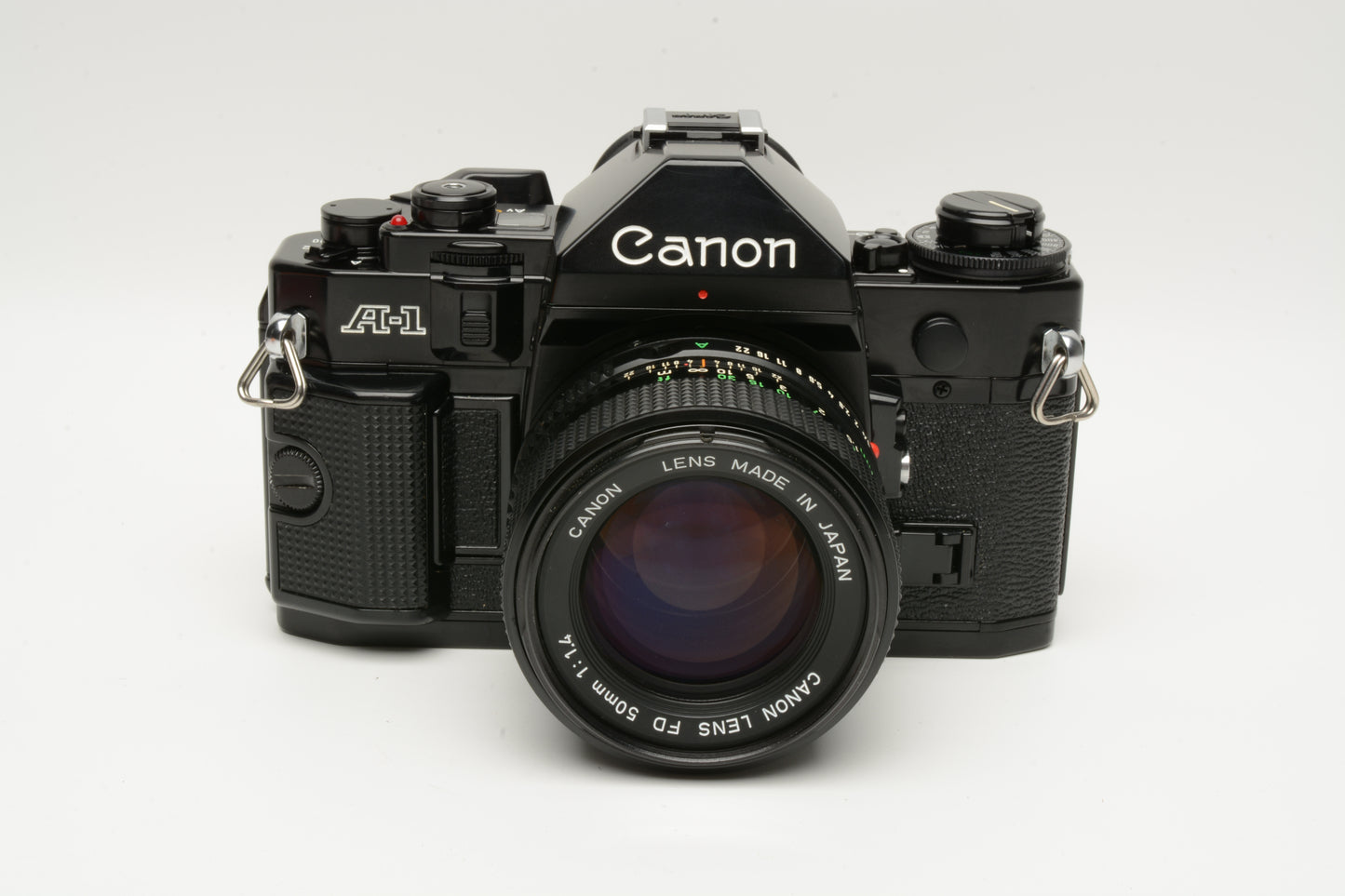 Canon A-1 A1 35mm SLR w/50mm F1.4 FD lens, new seals, Mint- WOW!