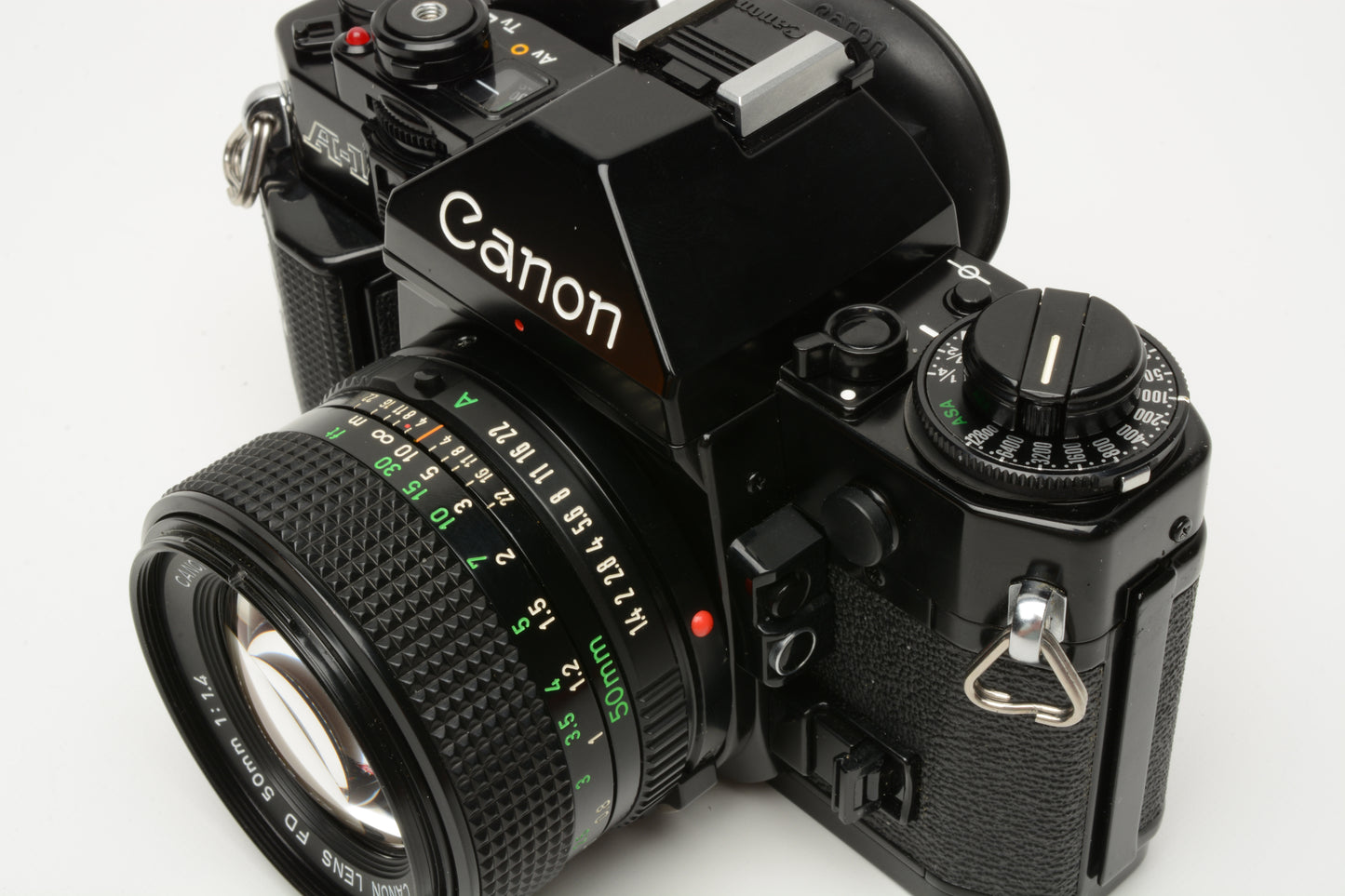 Canon A-1 A1 35mm SLR w/50mm F1.4 FD lens, new seals, Mint- WOW!