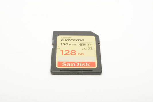 Sandisk Extreme 150MB/s 128GB SD card in jewel case, tested