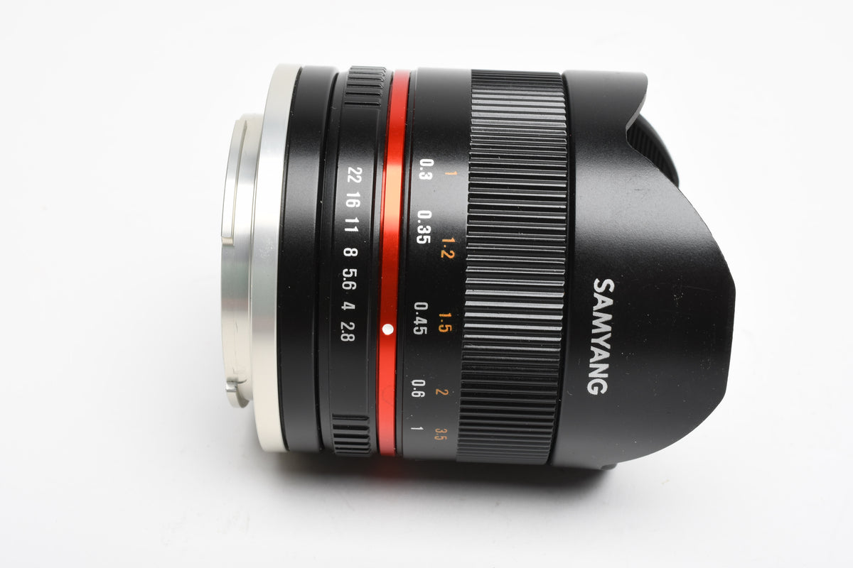 Samyang UMC Fish-Eye II 8mm f2.8 for Sony E Mount, Caps, Mint-