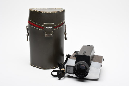 Kodak XL33 S8 Movie camera w/custom fitted case, Works!