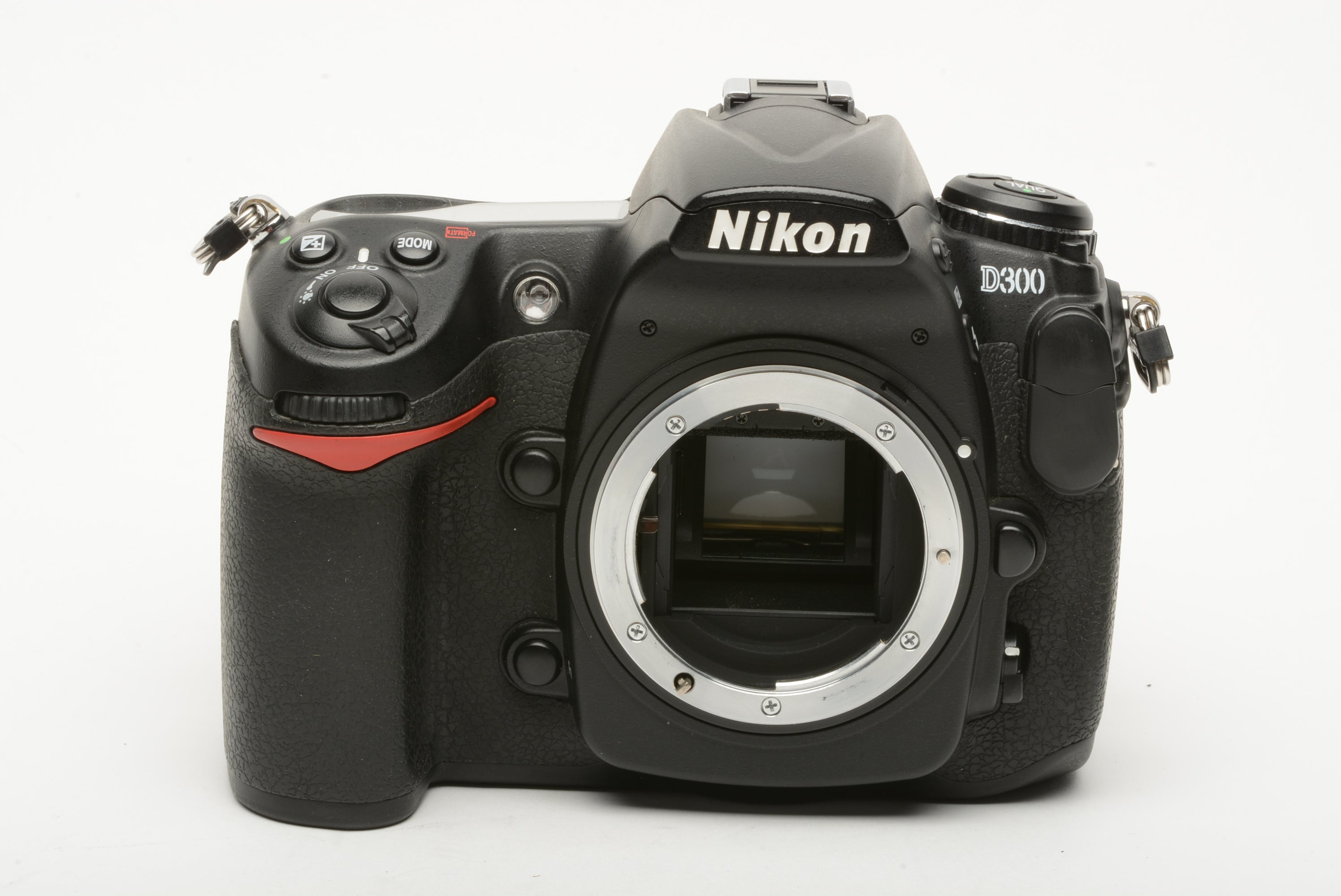 Nikon D300 DSLR body w/battery, charger, strap, 8GB CF card, 40K