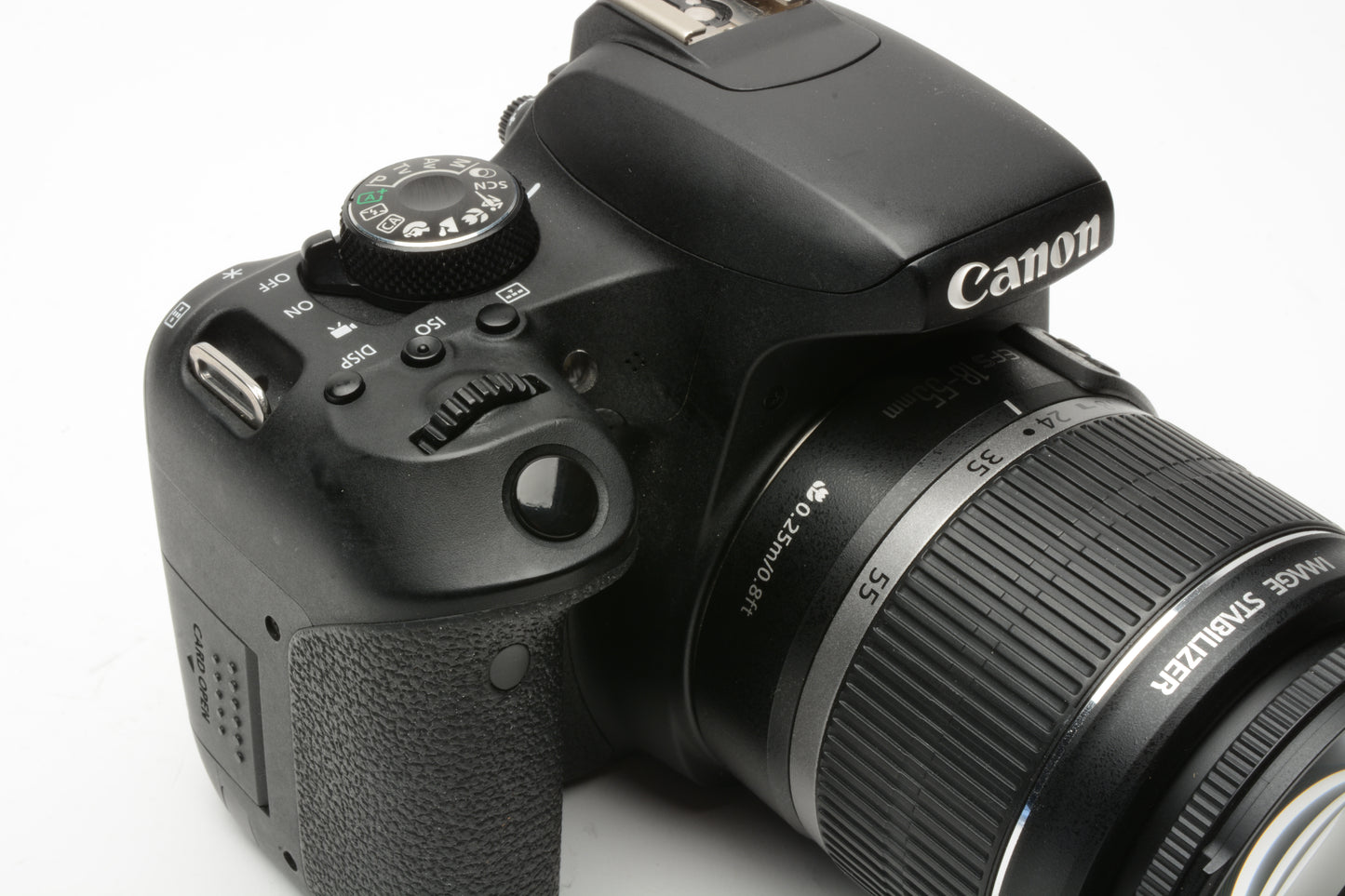 Canon Rebel T7i DSLR w/18-55mm f3.5-5.6 IS, Batt+charger+SD Only 8804 Acts!