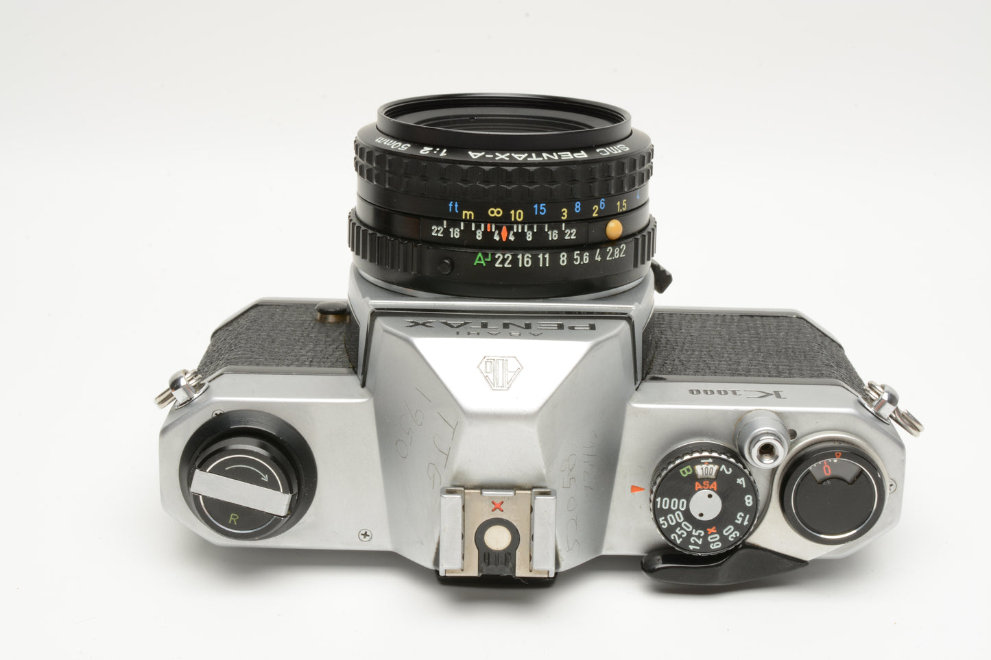 Pentax K1000 35mm SLR w/50mm f2 lens, New seals, strap, Great, Tested