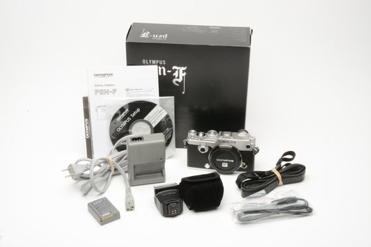 Olympus Pen F Digital silver body, Mint, Boxed, Low Use, USA Version