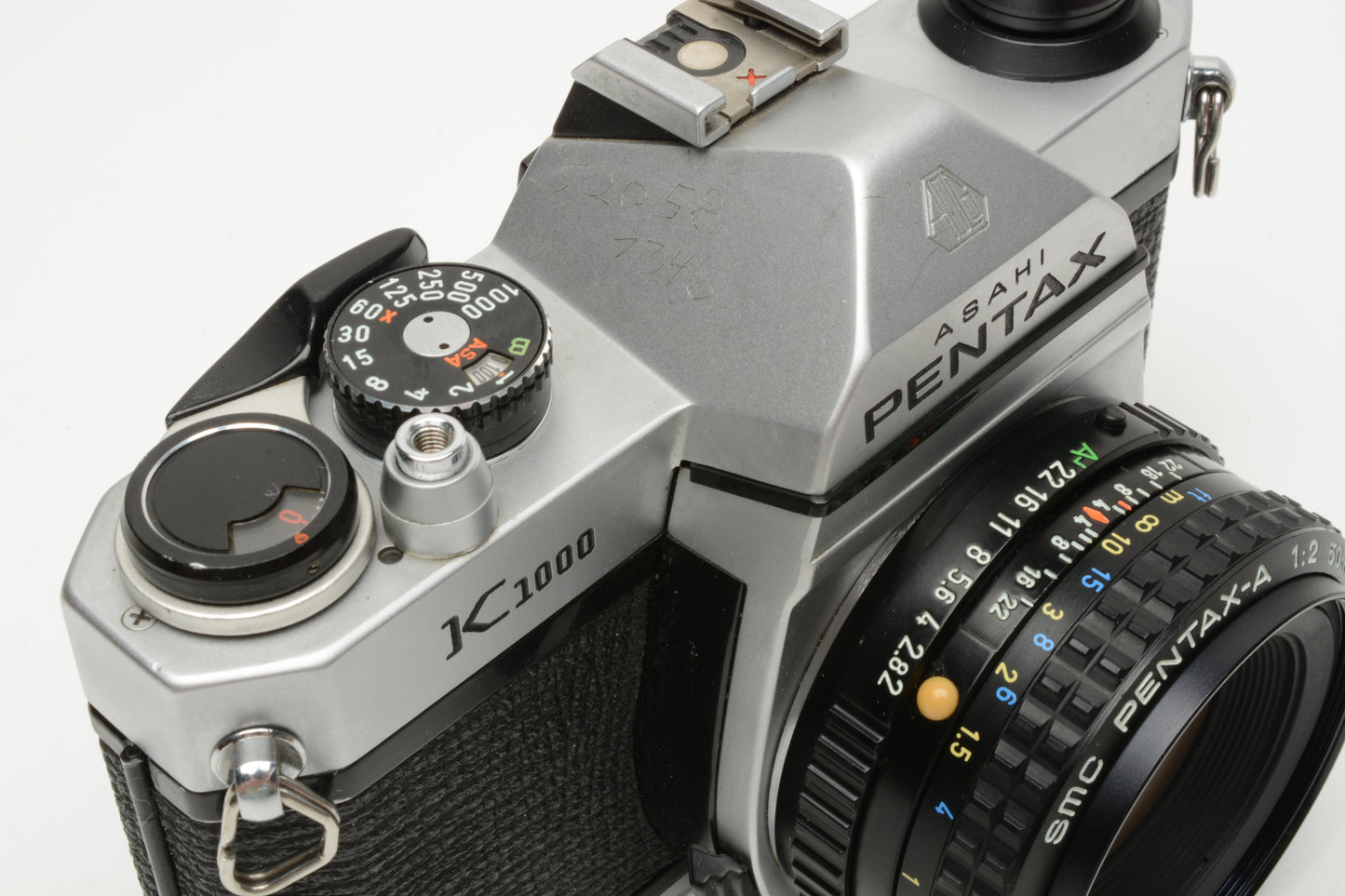 Pentax K1000 35mm SLR w/50mm f2 lens, New seals, strap, Great, Tested