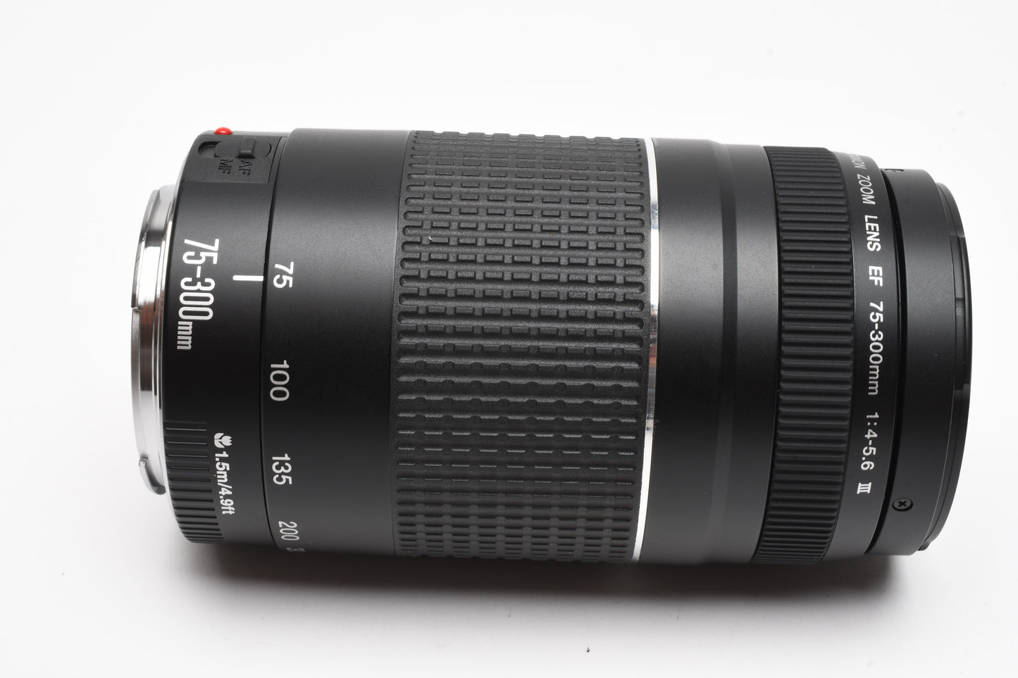 Canon EF 75-300mm f4-5.6 III Telephoto zoom, caps + DHD UV, MInt-