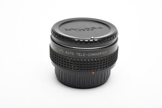 CPC MC 2X teleconverter for Pentax PK Mount + Caps