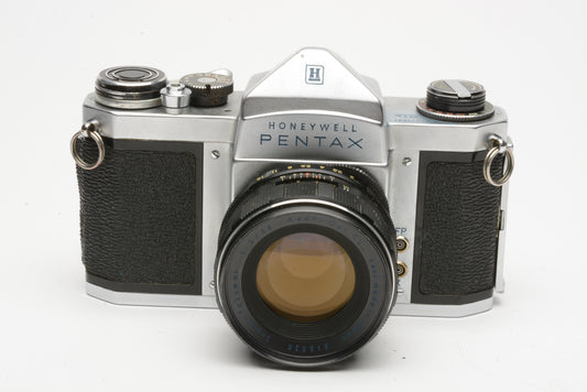 Pentax H1a 35mm SLR w/Super Takumar 55mm f2, New seals, tested, great