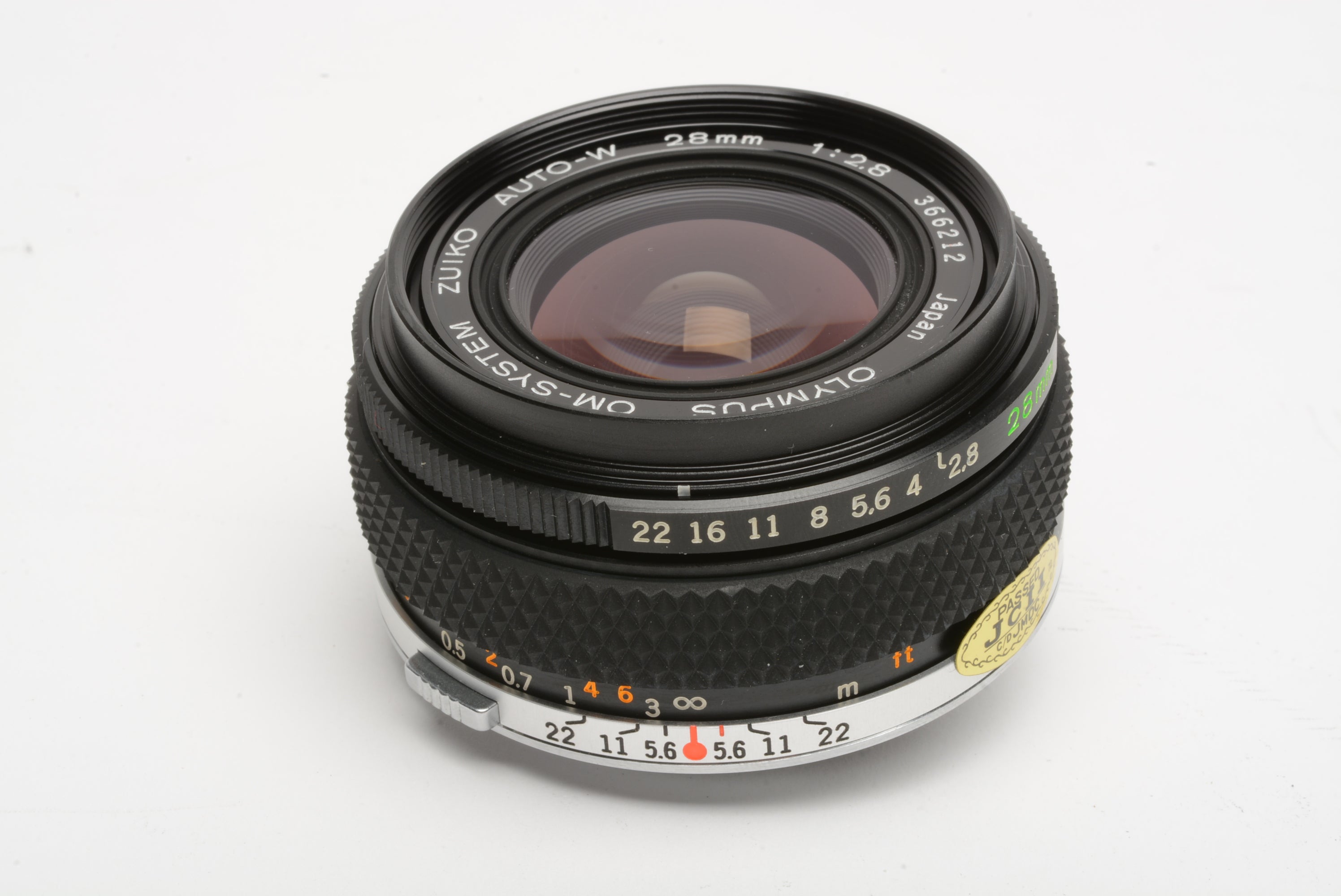 Olympus 28mm f2.8 OM Mount Auto-W wide angle lens