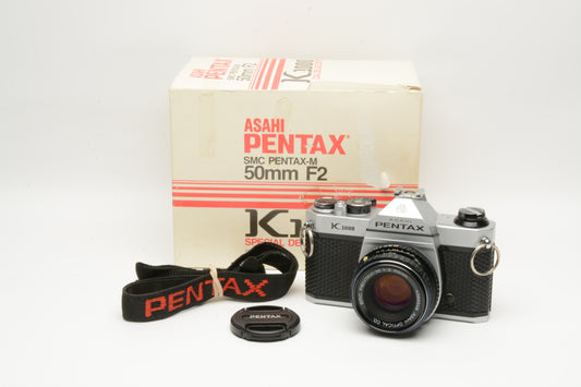 Pentax K1000 Special Deluxe Edition w/50mm F2, Incredibly rare! Boxed