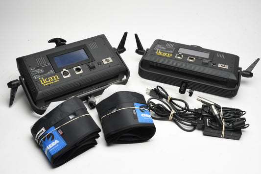 2X Ikan IDMX500 LED Lights, Chimera Diffusers, Case, Nice Kit!