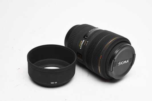 Sigma EX 105mm f2.8 DG Macro for Canon EF Mount w/ Box, Case, Manual Only, Bargain