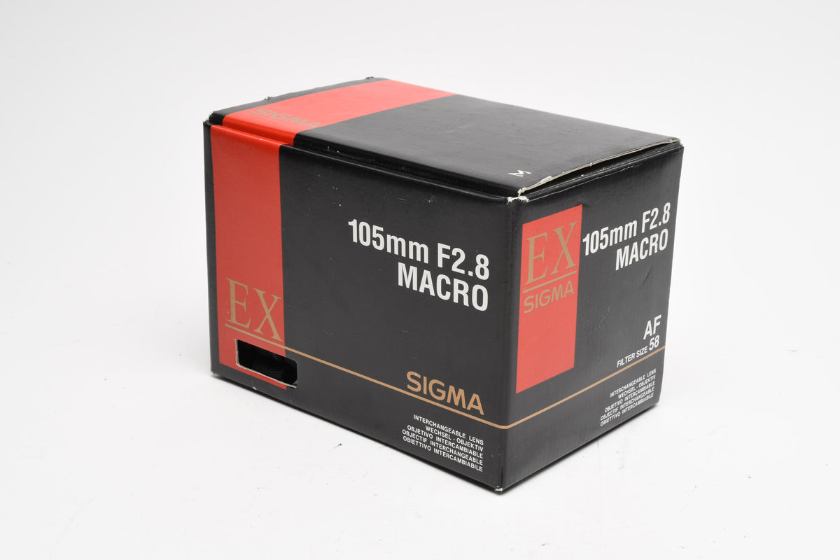 Sigma EX 105mm f2.8 DG Macro for Canon EF Mount w/ Box, Case, Manual Only, Bargain