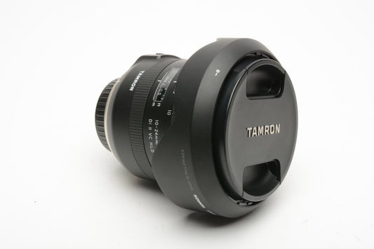 Tamron 10-24mm f3.5-4.5 Di II VC HLD wide zoom Nikon AF, Hood+Caps, USA