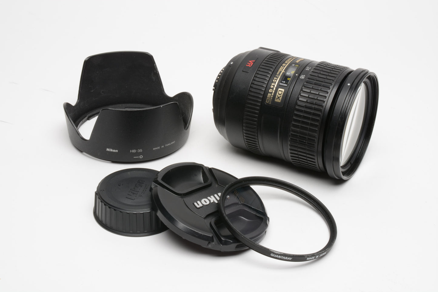 Nikon AF-S Nikkor 18-200mm F3.5-5.6 G ED VR DX zoom lens, hood+UV, *READ